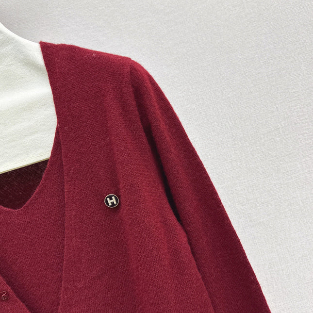 HERMES 25S V-NECK SWEATER 256