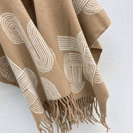 HERMES 25S JACQUARD CAPE COAT 321