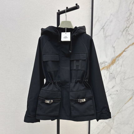 HERMES 25S HOODED TRENCH COAT 326