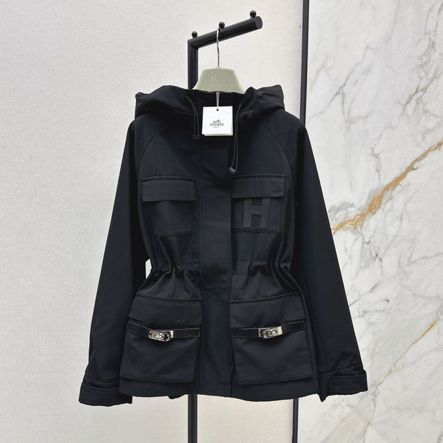 HERMES 25S HOODED TRENCH COAT 326