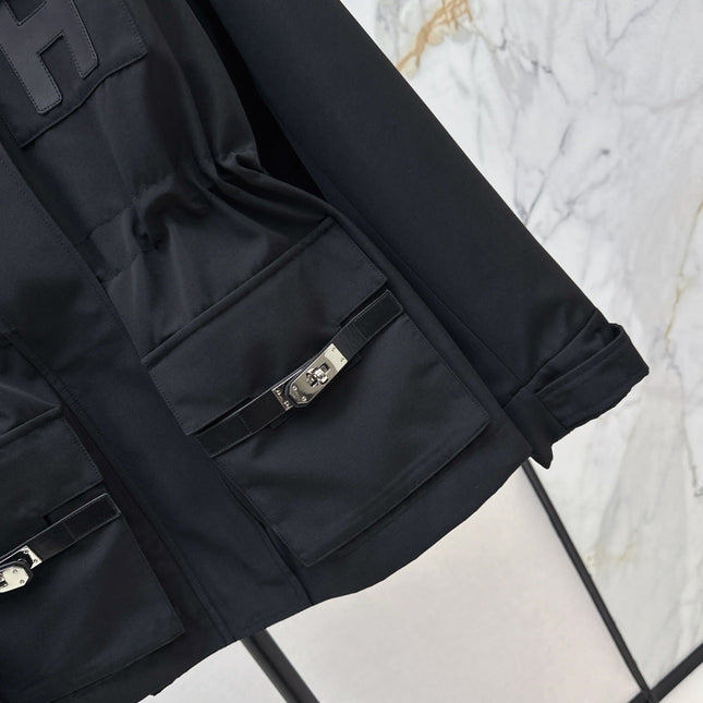 HERMES 25S HOODED TRENCH COAT 326