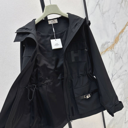 HERMES 25S HOODED TRENCH COAT 326