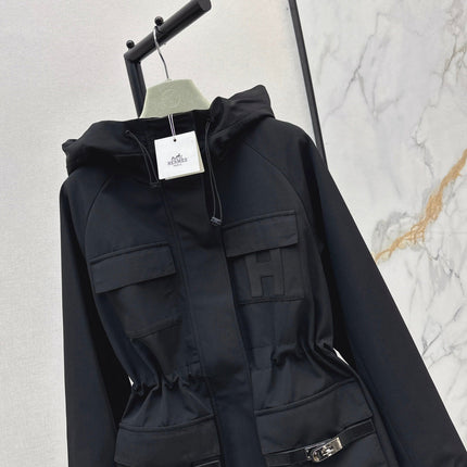 HERMES 25S HOODED TRENCH COAT 326