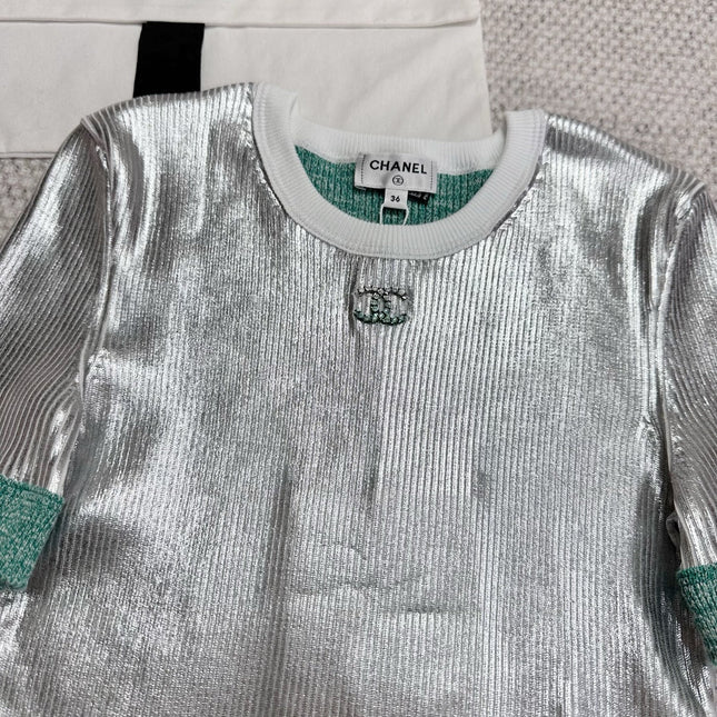 CC 25 Short Sleeves T- shirt Silver Cotton