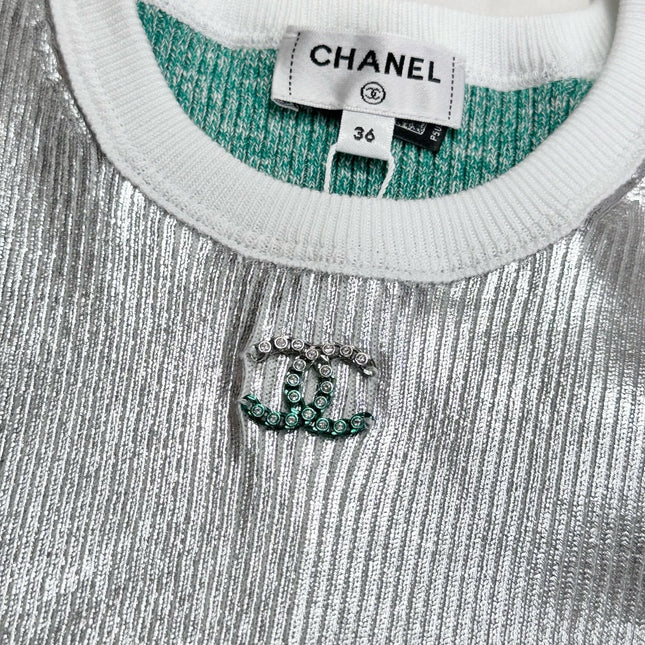 CC 25 Short Sleeves T- shirt Silver Cotton