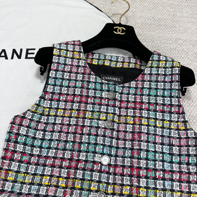 CC 25 Plaid Dress Multicolor Cotton