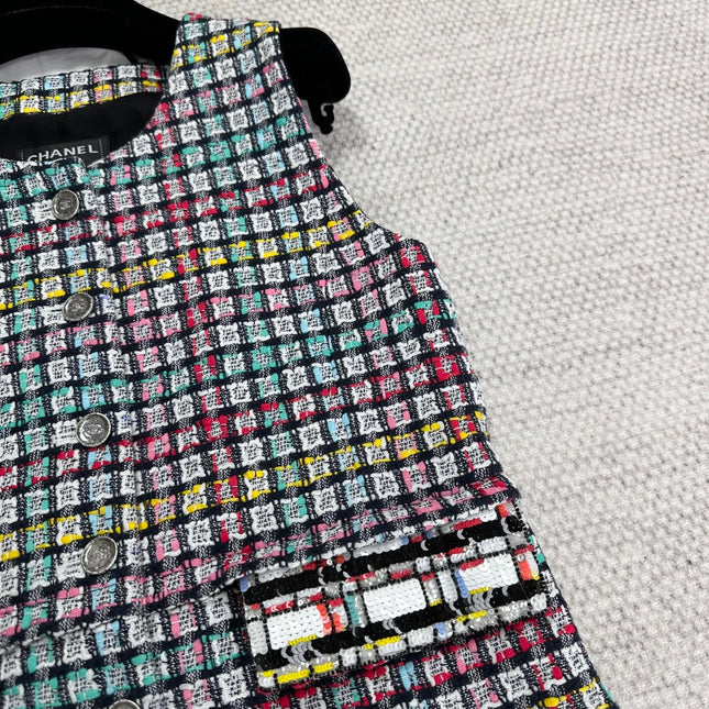 CC 25 Plaid Dress Multicolor Cotton