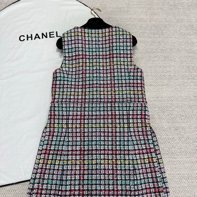 CC 25 Plaid Dress Multicolor Cotton