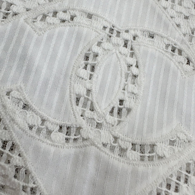 CC 25 Appliqué Short Sleeves T-shirt White Cotton