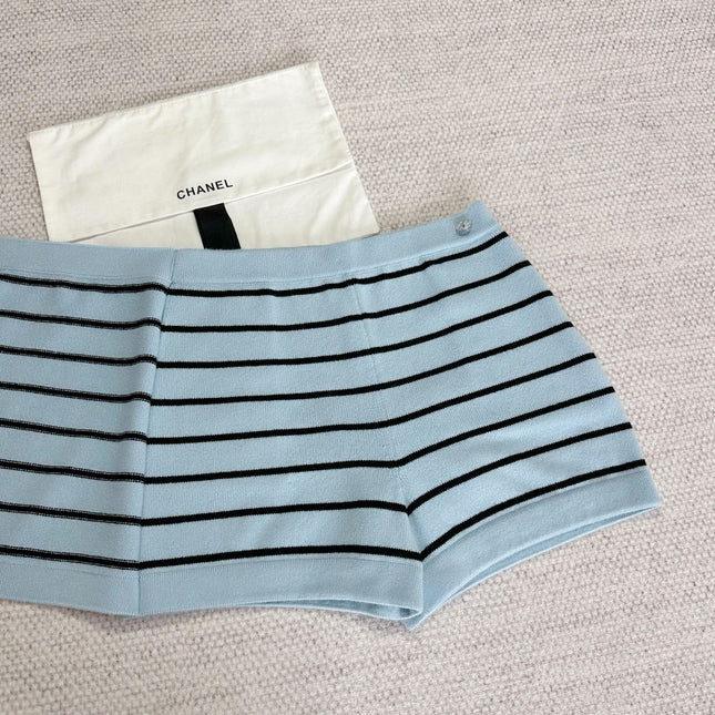 CC 25 Striped Culottes Blue Cashmere