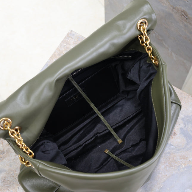 YSL 25S LARGE JAMIE 43 IN LIGHT MUSK LAMBSKIN GOLD HARDWRE