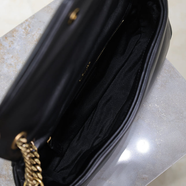 YSL 25S CALYPSO HANDBAG 26 IN BLACK LAMBSKIN GOLD HARDWRE