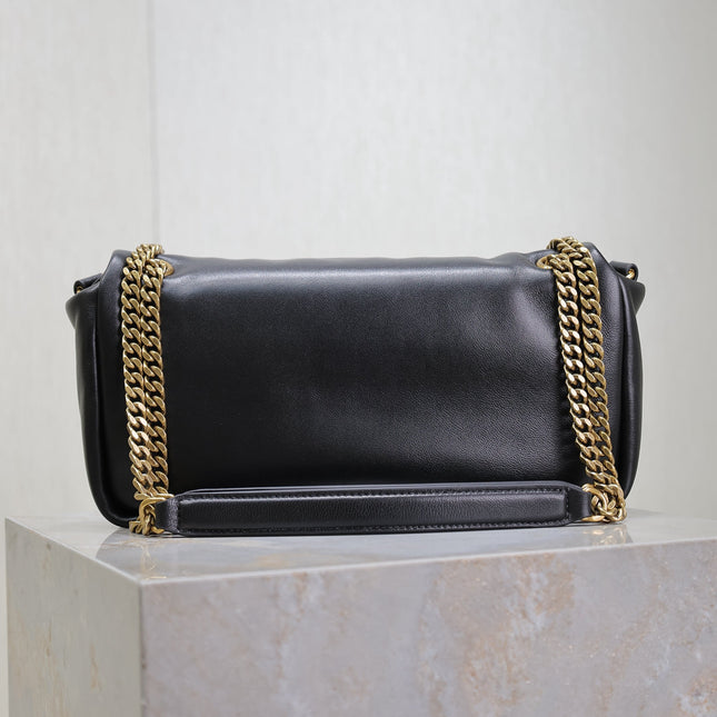 YSL 25S CALYPSO HANDBAG 26 IN BLACK LAMBSKIN GOLD HARDWRE