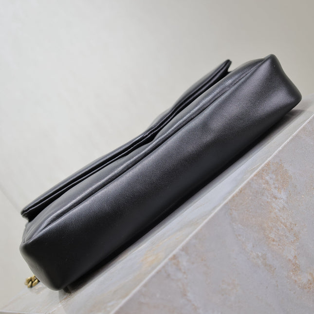 YSL 25S CALYPSO HANDBAG 26 IN BLACK LAMBSKIN GOLD HARDWRE