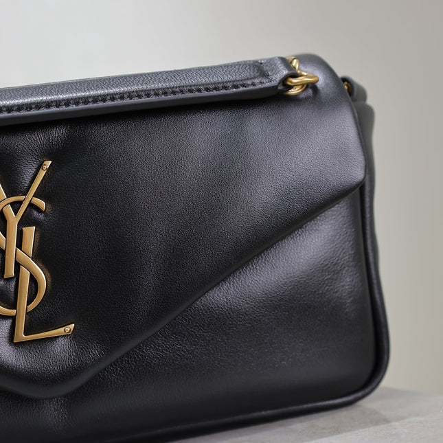 YSL 25S CALYPSO HANDBAG 26 IN BLACK LAMBSKIN GOLD HARDWRE