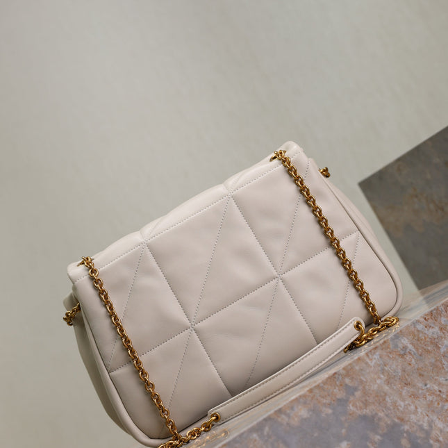 YSL 25S JAMIE 4.3 29 IN BLANC VINTAGE LAMBSKIN GOLD HARDWRE