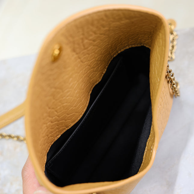 YSL 25S CALYPSO MINI 19 IN CARAMEL LAMBSKIN GOLD HARDWRE