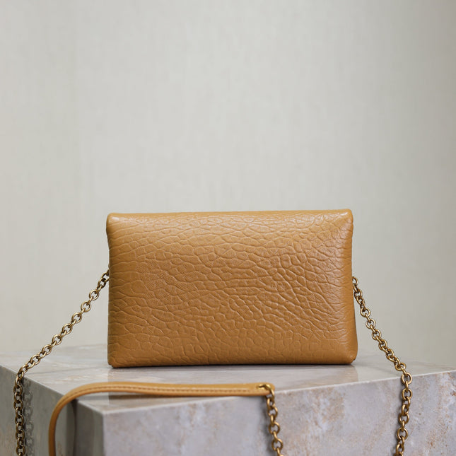 YSL 25S CALYPSO MINI 19 IN CARAMEL LAMBSKIN GOLD HARDWRE