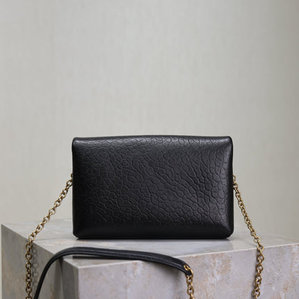 YSL 25S CALYPSO MINI 19 IN BLACK LAMBSKIN GOLD HARDWARE