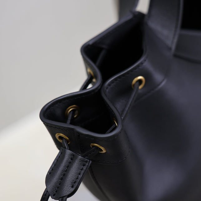 YSL 25S Y LARGE HOBO 50 IN BLACK CALFSKIN GOLD HARDWRE