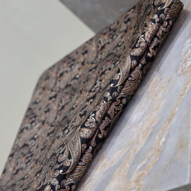 YSL 25S AMALIA 50 IN NAVY MULTICOLOR  SILK TWILL GOLD HARDWRE