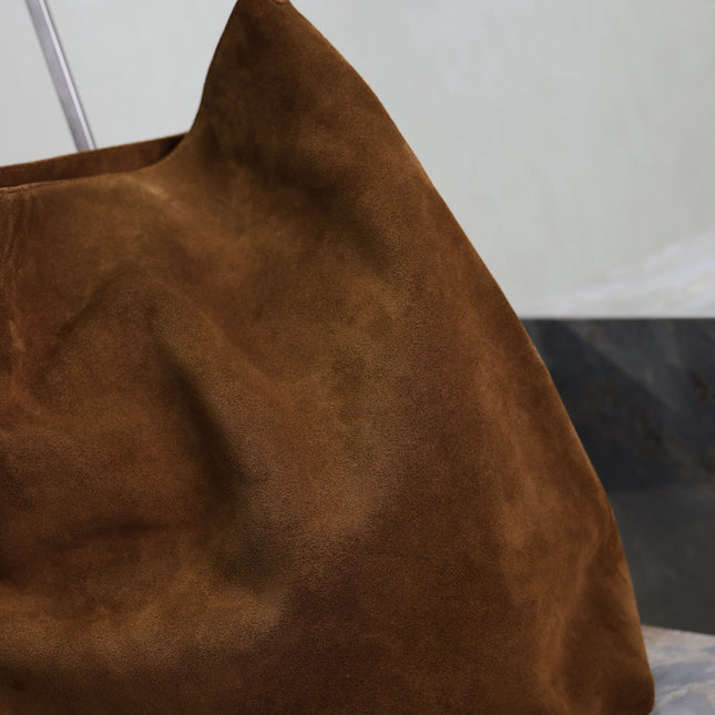 YSL 25S AMALIA 50 IN DARK CARAMEL SUEDE GOLD HARDWRE