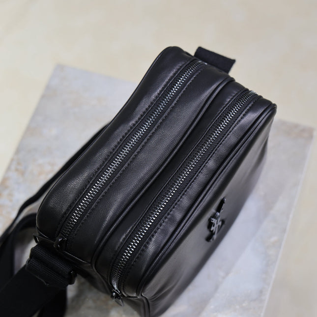 YSL 25S NIKI CAMERA BAG 19 IN BLACK CALFSKIN