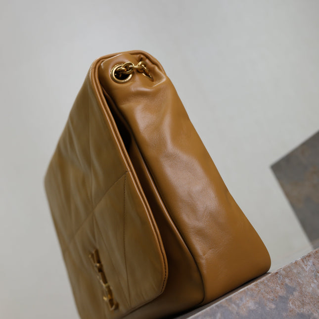 YSL 25S LARGE JAMIE 43 IN DARK GOLDENROD LAMBSKIN GOLD HARDWRE