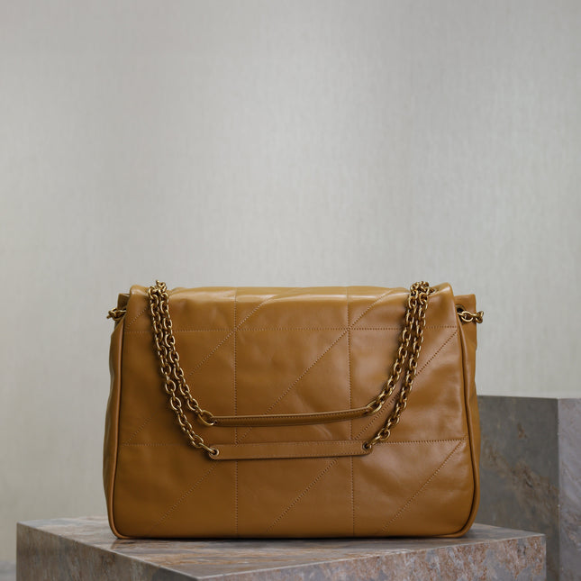 YSL 25S LARGE JAMIE 43 IN DARK GOLDENROD LAMBSKIN GOLD HARDWRE