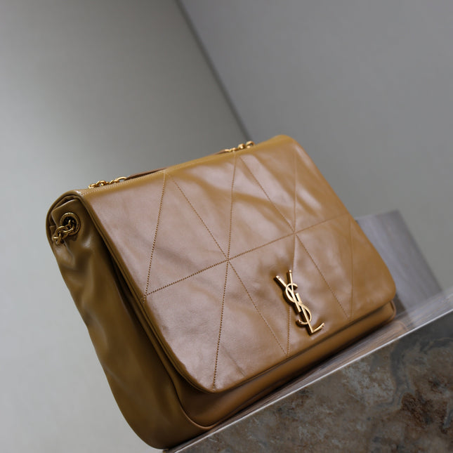 YSL 25S LARGE JAMIE 43 IN DARK GOLDENROD LAMBSKIN GOLD HARDWRE