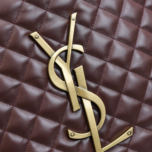 YSL 25S ICARE 27 IN ROUGE CABERNET QUILTED CALFSKIN GOLD HARDWRE