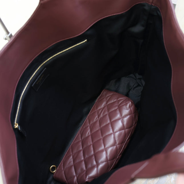 YSL 25S ICARE 27 IN ROUGE CABERNET QUILTED CALFSKIN GOLD HARDWRE