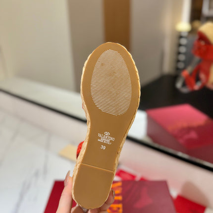 VLTN ESPADRILLE WEDGE SANDALS 25S 90 MM IN ORANGE LAMBSKIN STYLE 8