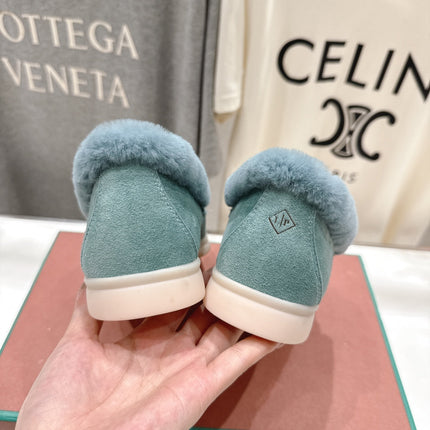LP 25S SUMMER CHARMS WALK LOAFERS IN DUSTY TEAL SUEDE AND FLEECE