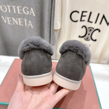 LP 25S SUMMER CHARMS WALK LOAFERS IN LIGHT CHARCOAL SUEDE AND FLEECE