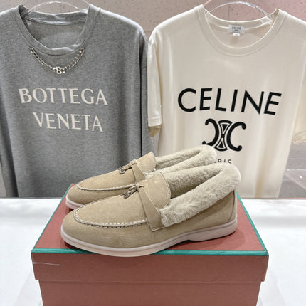 LP 25S SUMMER CHARMS WALK LOAFERS IN WARM GREY SUEDE AND FLEECE