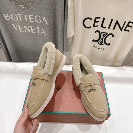 LP 25S SUMMER CHARMS WALK LOAFERS IN WARM GREY SUEDE AND FLEECE