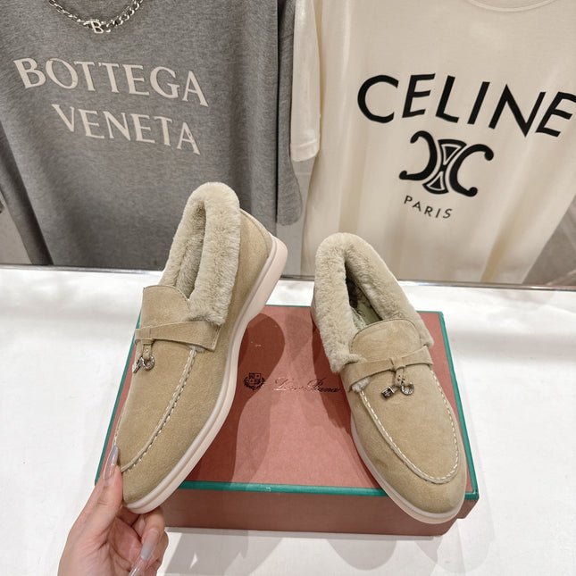 LP 25S SUMMER CHARMS WALK LOAFERS IN WARM GREY SUEDE AND FLEECE