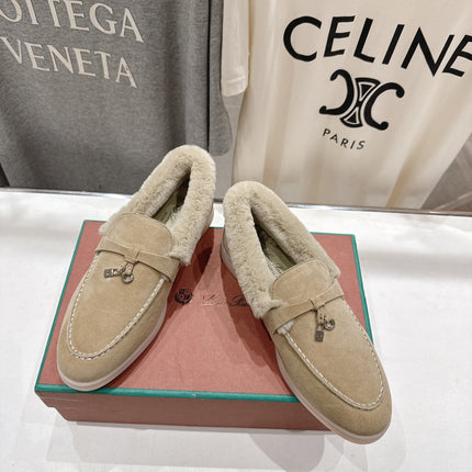 LP 25S SUMMER CHARMS WALK LOAFERS IN WARM GREY SUEDE AND FLEECE