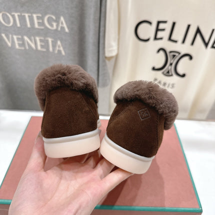 LP 25S SUMMER CHARMS WALK LOAFERS IN DARK BROWN SUEDE AND FLEECE