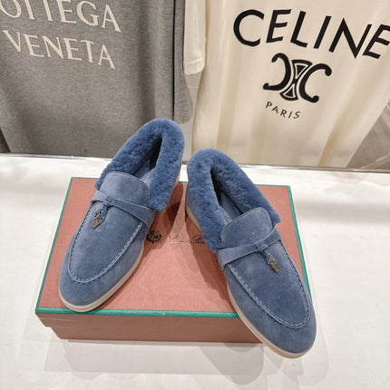 LP 25S SUMMER CHARMS WALK LOAFERS IN SLATE BLUE SUEDE AND FLEECE