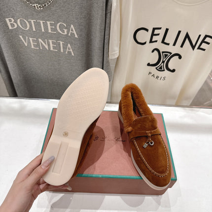 LP 25S SUMMER CHARMS WALK LOAFERS IN BURNT ORANGE SUEDE AND FLEECE