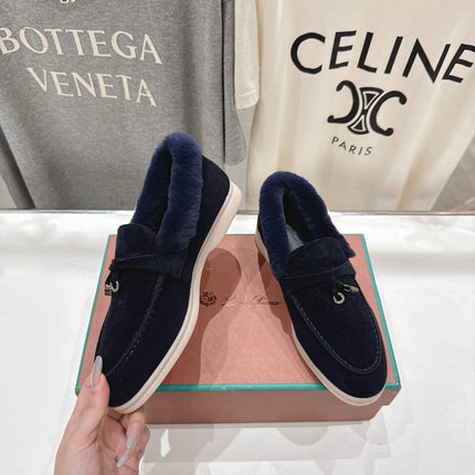 LP 25S SUMMER CHARMS WALK LOAFERS IN DARK NAVY SUEDE AND FLEECE