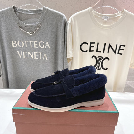 LP 25S SUMMER CHARMS WALK LOAFERS IN DARK NAVY SUEDE AND FLEECE