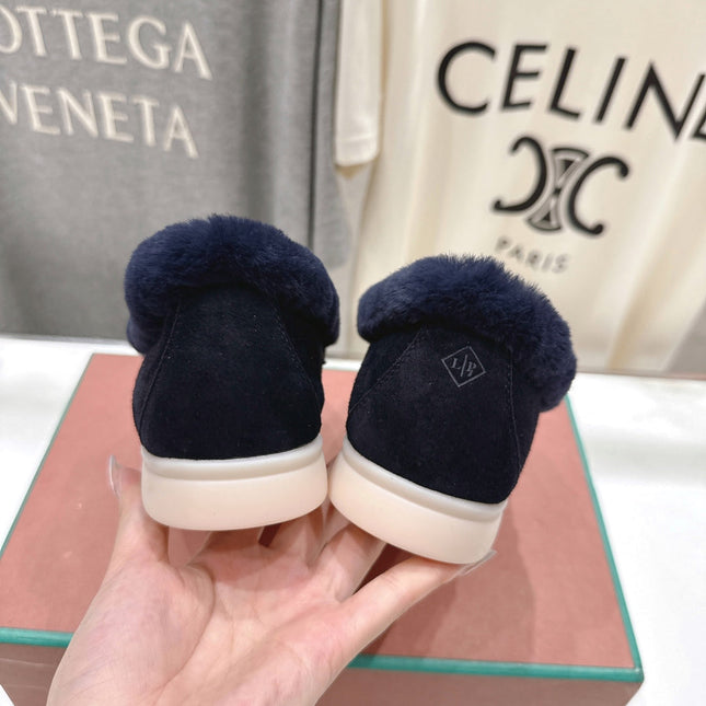 LP 25S SUMMER CHARMS WALK LOAFERS IN DARK NAVY SUEDE AND FLEECE
