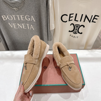 LP 25S SUMMER CHARMS WALK LOAFERS IN LIGHT BEIGE SUEDE AND FLEECE