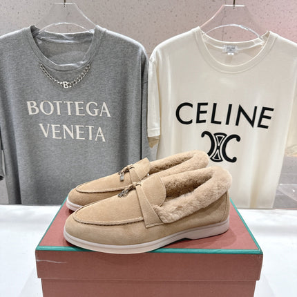 LP 25S SUMMER CHARMS WALK LOAFERS IN LIGHT BEIGE SUEDE AND FLEECE