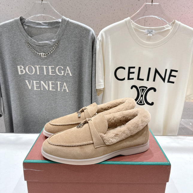 LP 25S SUMMER CHARMS WALK LOAFERS IN LIGHT BEIGE SUEDE AND FLEECE