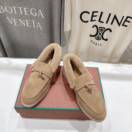 LP 25S SUMMER CHARMS WALK LOAFERS IN LIGHT BEIGE SUEDE AND FLEECE