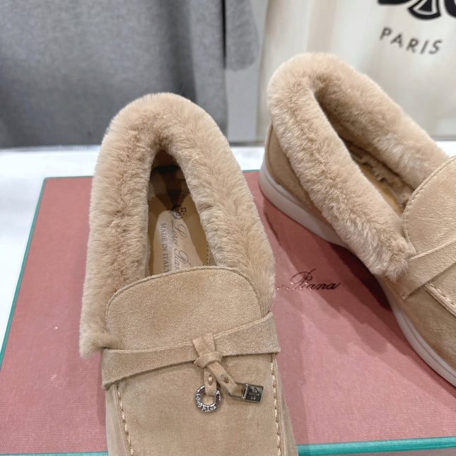 LP 25S SUMMER CHARMS WALK LOAFERS IN LIGHT BEIGE SUEDE AND FLEECE